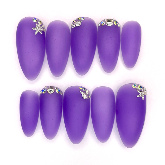 Purple Seaglass | Luxury Press On Nails