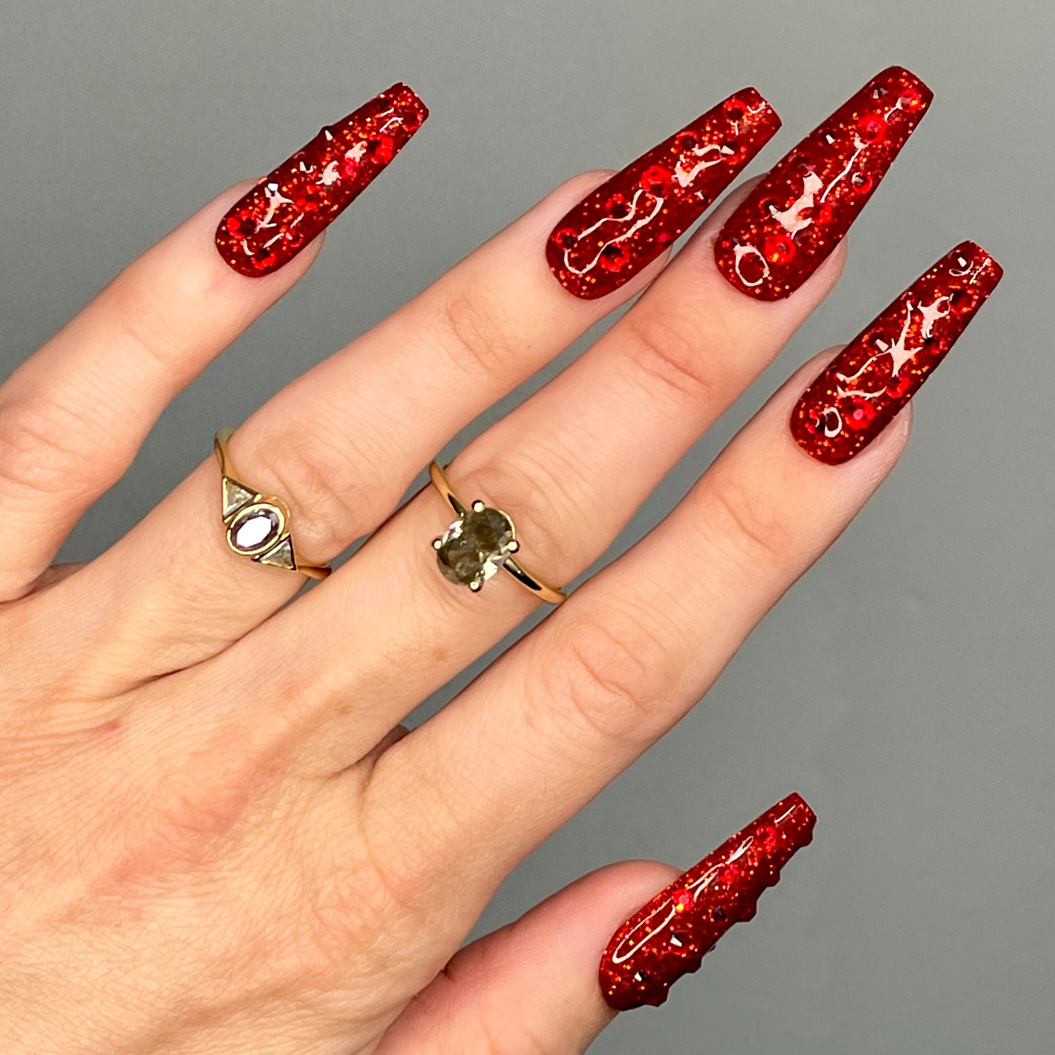 Luxury red Easter theme Press on Nails | Luxury nails, Press on nails, Stick  on nails